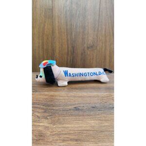 Vintage Herman Pecker Co. Velvet Dachshund Washington DC Stuffed Dog